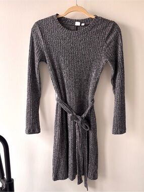 Gap Ribbed Sweater Dress - Gray